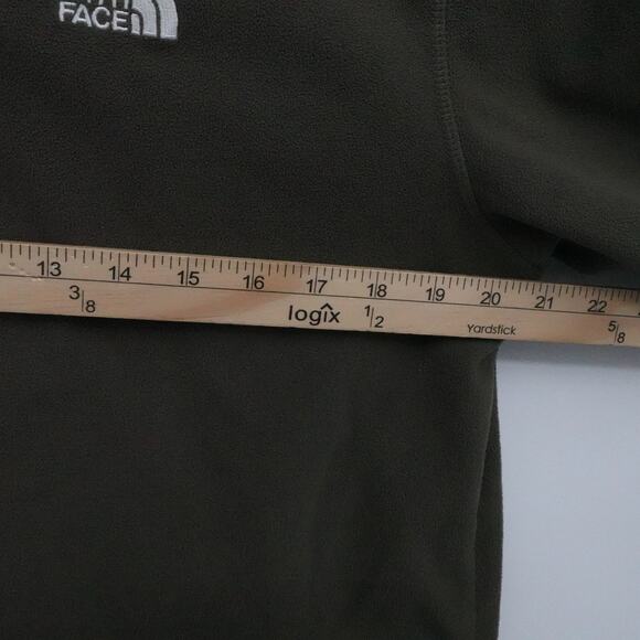 North Face Pullover Mens Medium Green TKA 100 Fleece Quarter Zip Outdoor Hiking‎ - Picture 4 of 13